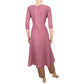 Printed Cotton Scallopneck Paneled Kurta, Pink, KP1054