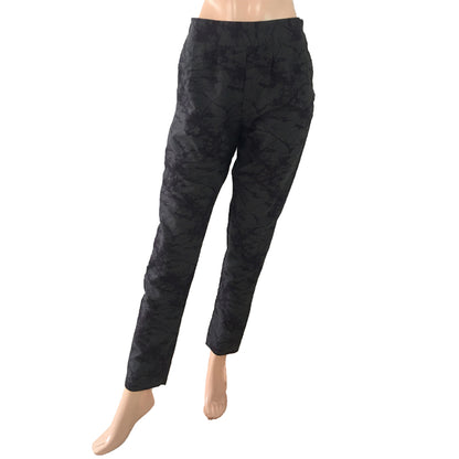 Printed Cotton Pants with Pockets, Purple - Grey, PN1028