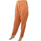 Self Checkered Cotton Pants with Zip Opening & Pockets, Back Elasticated, Peach, PN1042