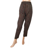 Dhabu Cotton Full Elasticated Pants with Pockets, Striped, Multicolor, PN1053