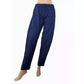 Crushed Cotton Self Striped Pants with Pockets, Fully Elasticated, Navy blue, PN1092