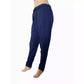 Crushed Cotton Self Striped Pants with Pockets, Fully Elasticated, Navy blue, PN1092