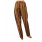 Ajrakh Cotton  Striped Pants with Pockets, Fully Elasticated, Multicolor, PN1094
