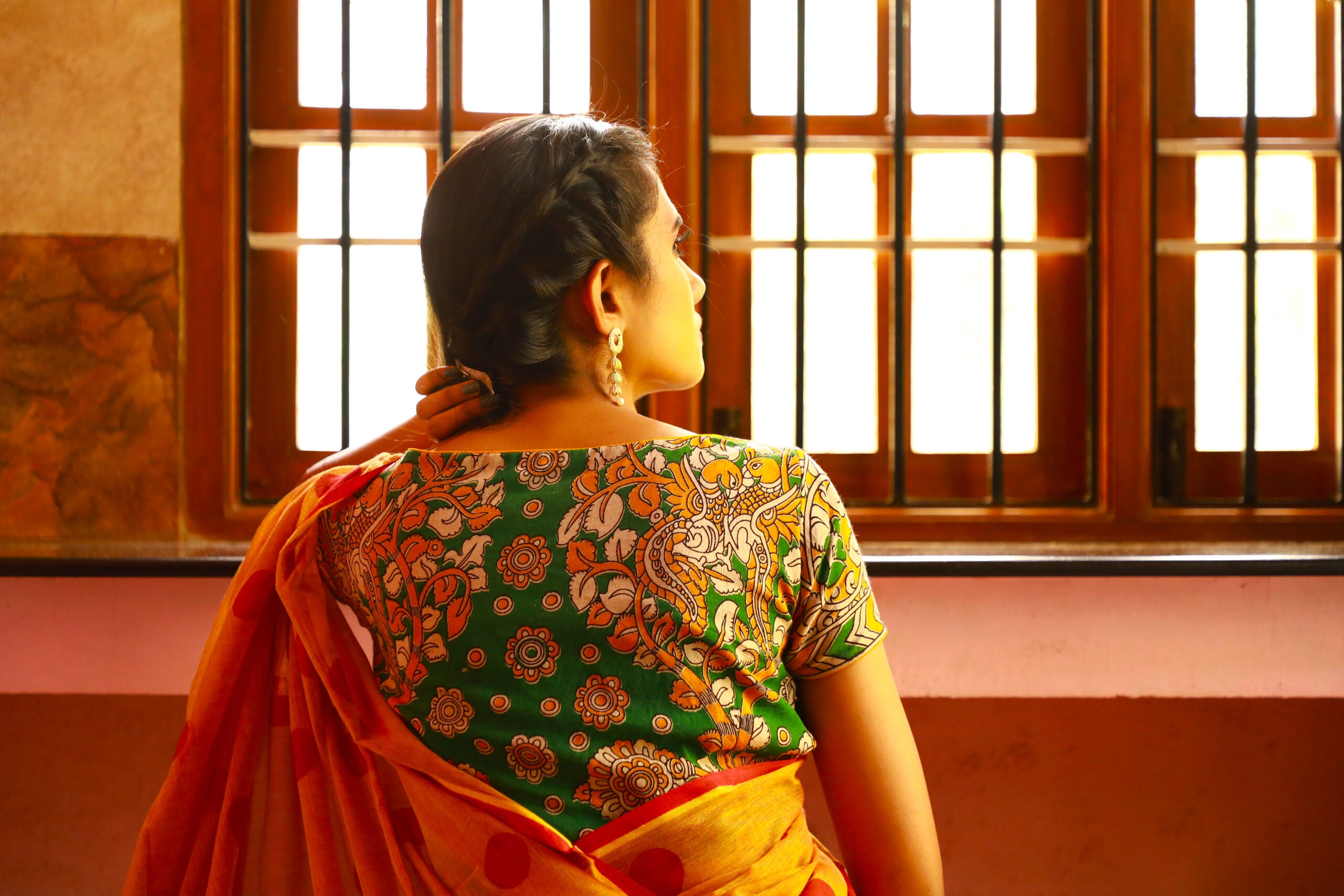 Handloom Mul Cotton Polka dot Saree with Tassles, Mustard, SR1020