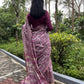 Maheswari Silk Cotton Bagru Printed Saree With Zari Border, Pink, SS1012