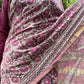 Maheswari Silk Cotton Bagru Printed Saree With Zari Border, Pink, SS1012