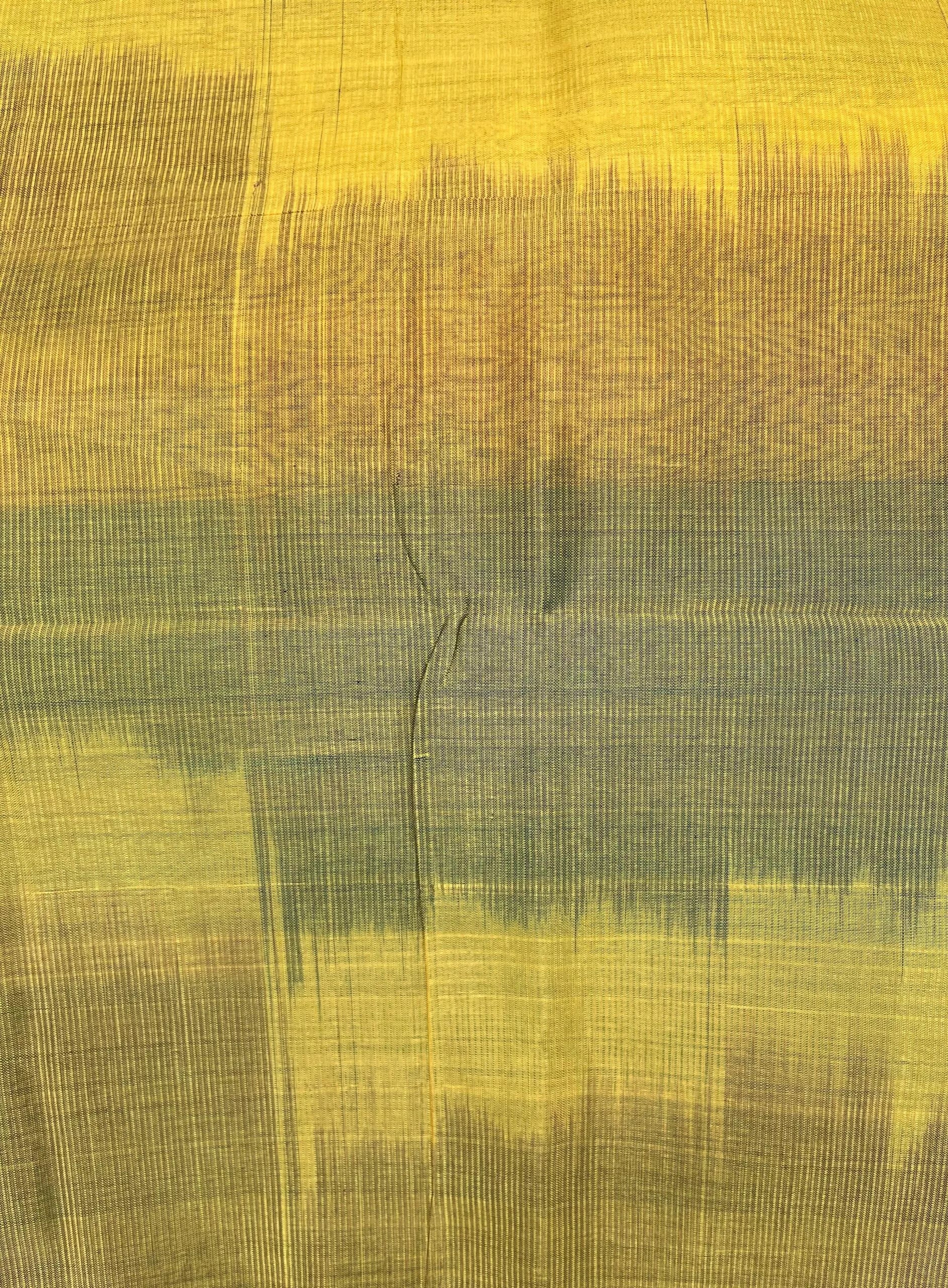 Mangalgiri Handwoven Silk Cotton Saree With Ikat Pallu, Black, SS1014