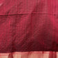 Maheswari Silk Cotton Zari Checkered Saree With Zari Border,Black–Red,SS1016