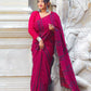 Handloom  Mulmul Cotton Striped Saree with Tassles, Maroon, SR1011