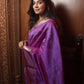 Mangalgiri  Handwoven  Pure Silk Saree with Silver Zari Border,  Lavendar - Pink, SS1009