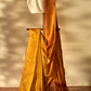 Marigold Yellow with Ikkat Pallu Cotton Saree in Mangalgiri Handwoven Silk, SS1026