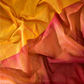Marigold Yellow with Ikkat Pallu Cotton Saree in Mangalgiri Handwoven Silk, SS1026