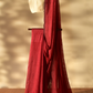 Crimson Maroon Cotton Saree in Mangalgiri Handwoven Silk, SS1006