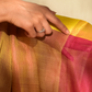 Coffee Beige with Tassels Cotton Saree in Mangalgiri Handwoven Silk, SS1011