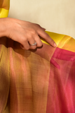 Coffee Beige with Tassels Handwoven Silk Cotton Mangalgiri Saree, SS1011