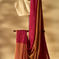 Coffee Beige with Tassels Cotton Saree in Mangalgiri Handwoven Silk, SS1011