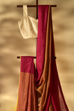 Coffee Beige with Tassels Handwoven Silk Cotton Mangalgiri Saree, SS1011