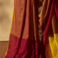 Coffee Beige with Tassels Cotton Saree in Mangalgiri Handwoven Silk, SS1011